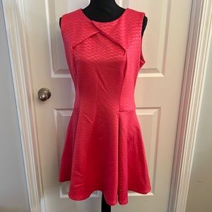 Pink Textured Sleeveless Dress